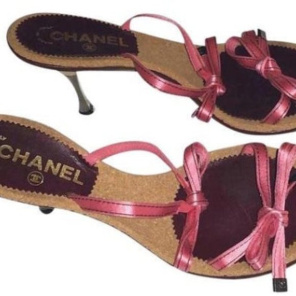 CHANEL Sandals Heels EU39 Dustbag - Picture 2 of 8